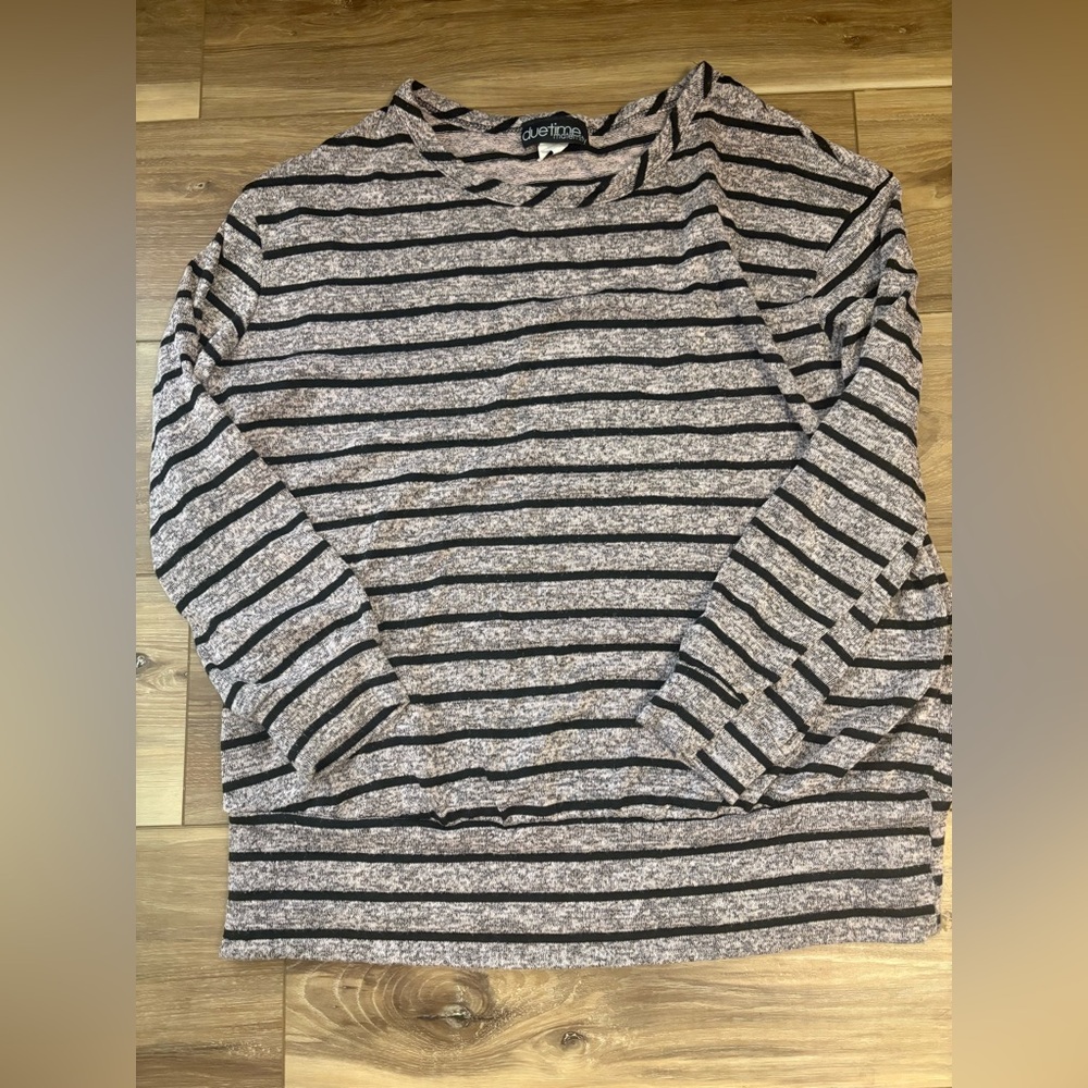 Striped Long Sleeve Maternity Top